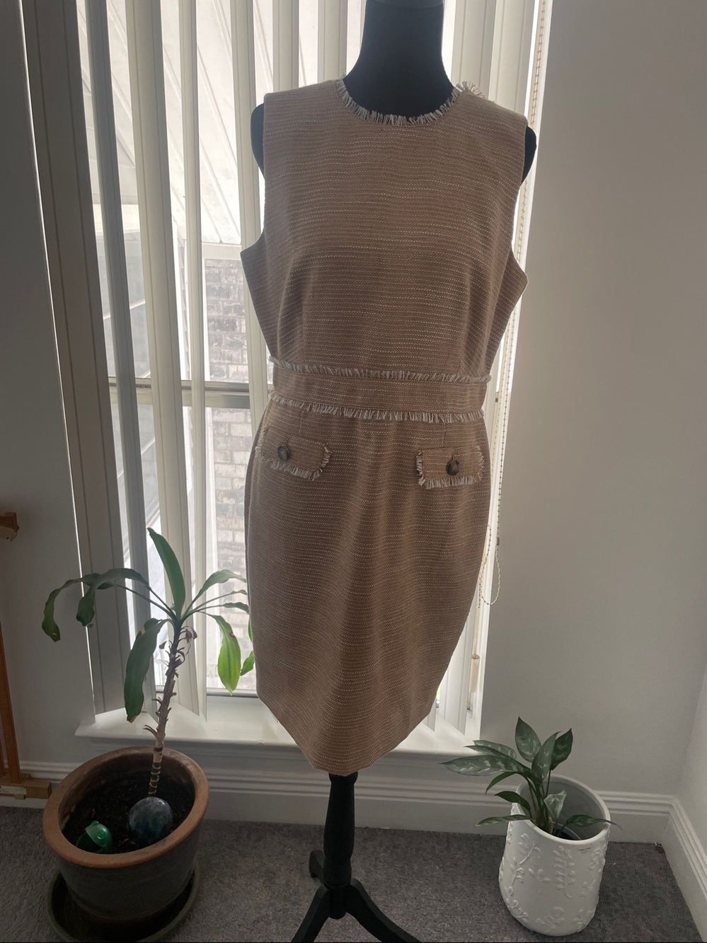 Ann Taylor Purple Mini Dress - Lavender and White Accents